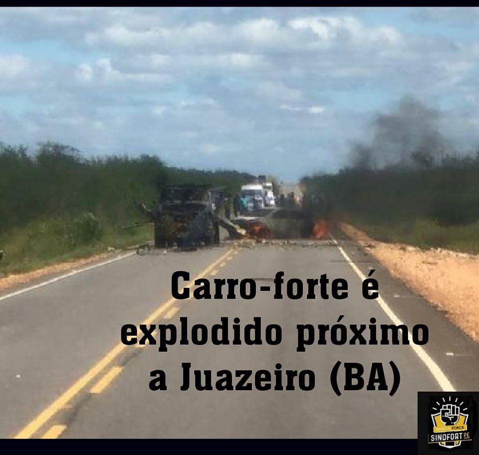 Carro-forte é explodido próximo a Petrolina