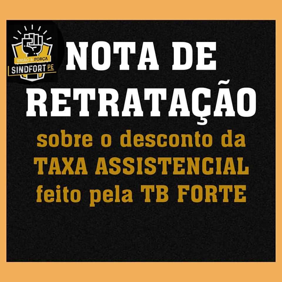 NOTA DE RETRATAÇÃO