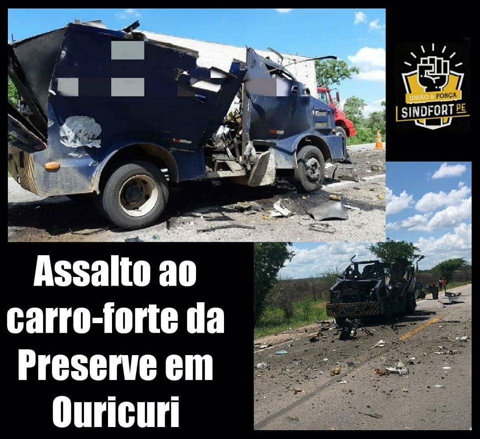 Novas informações sobre o assalto ao carro-forte, no final da tarde de hoje, em Ouricuri