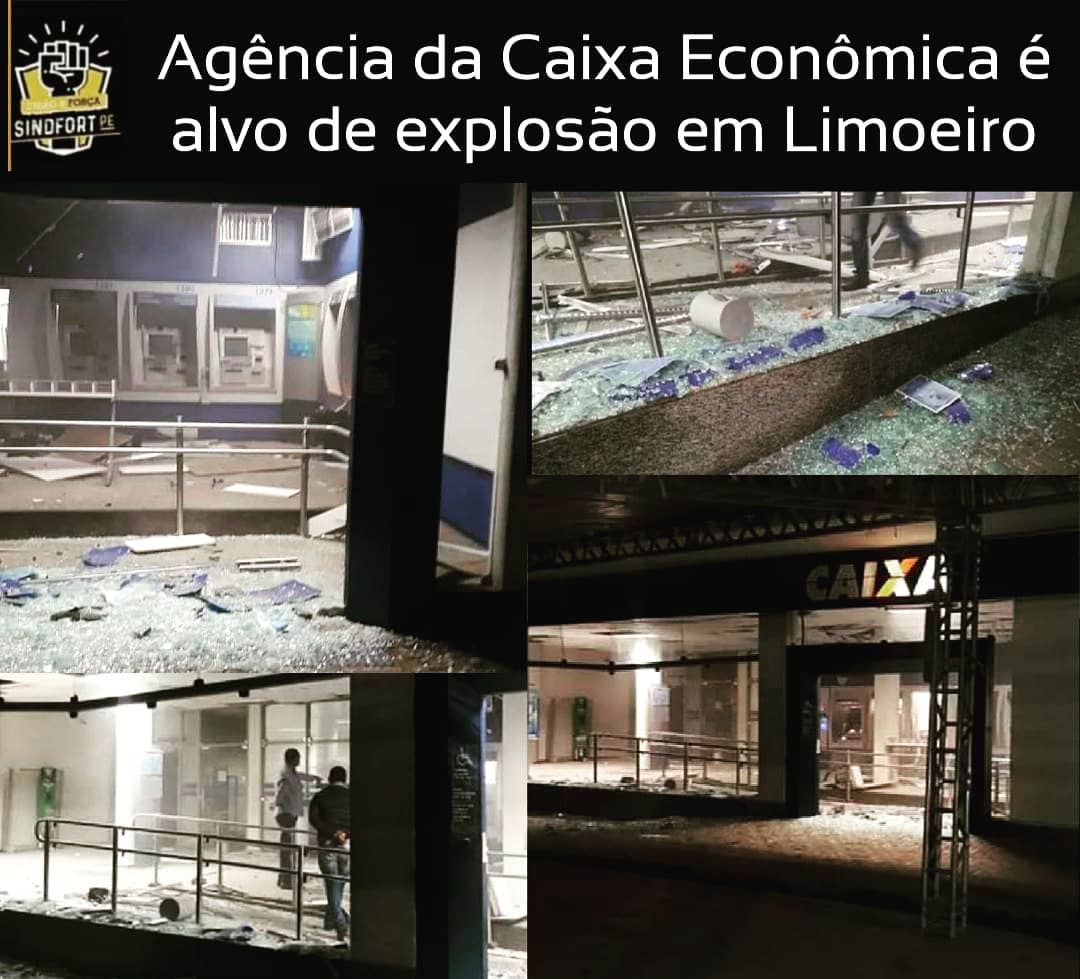 Agência da Caixa em Limoeiro é alvo dos bandidos